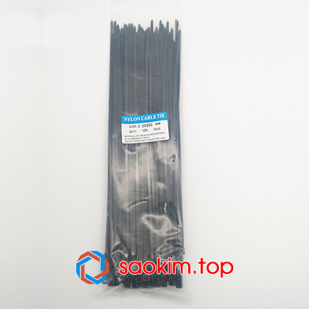 Day rut nhua Den 5x300 Dây rút nhựa Đen 5x300